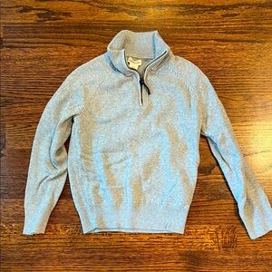 J. Crew Kids Light Gray Half-Zip Sweater